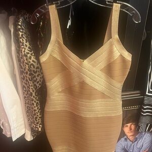 Gold Bandage Dress
